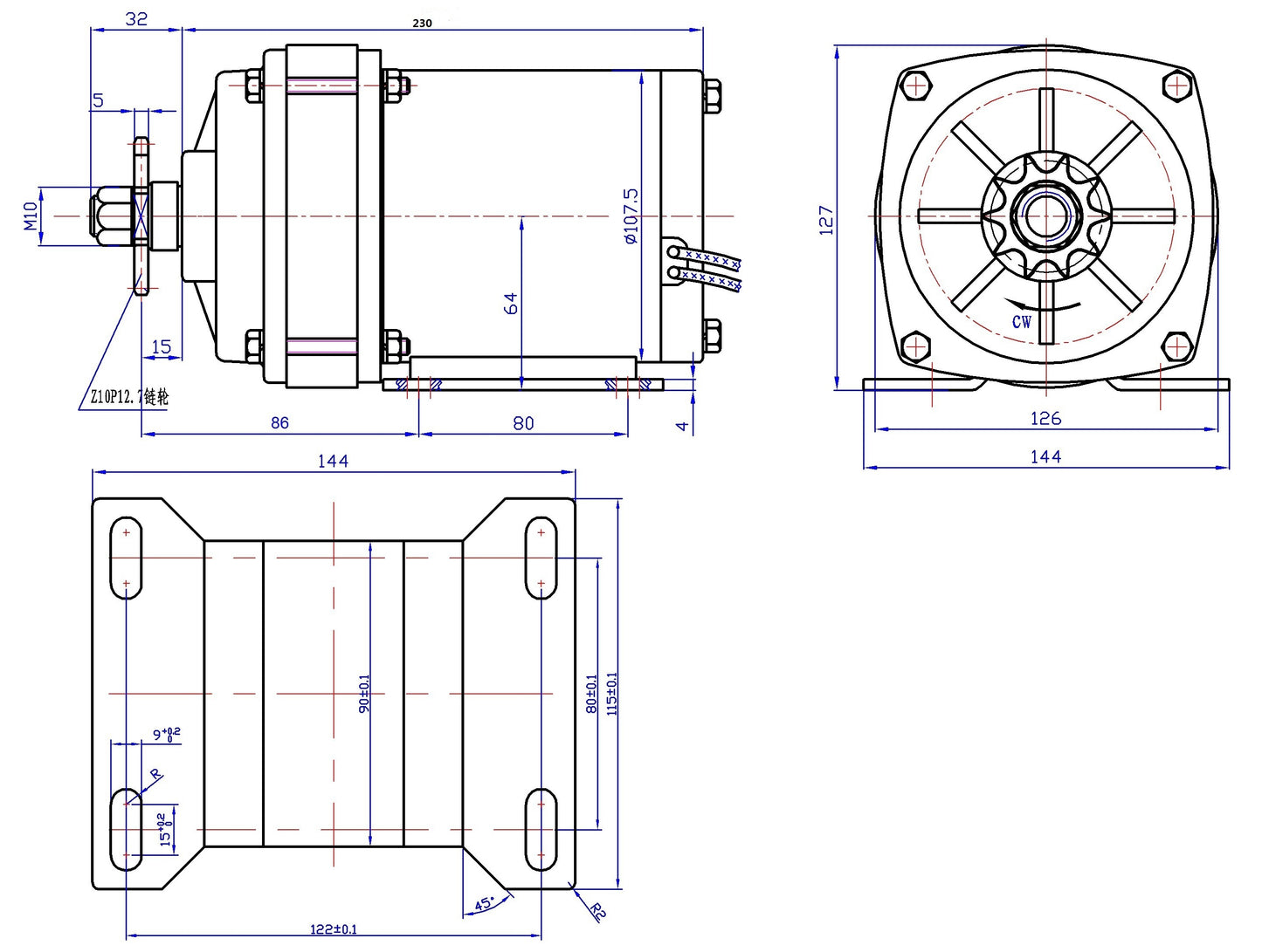 500-1000 Watt Motors