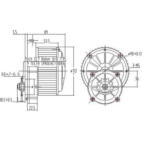 450 WATT 24V MOTOR
