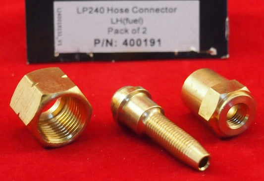 LH gas hose connector